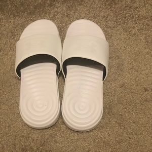 Under Armour White Slides